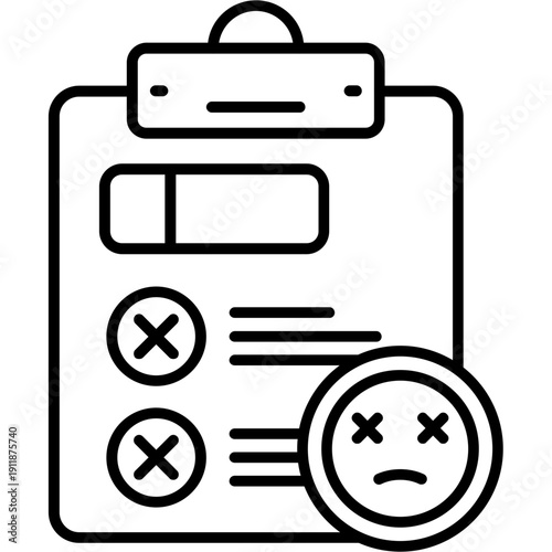 Failed result Outline Icon