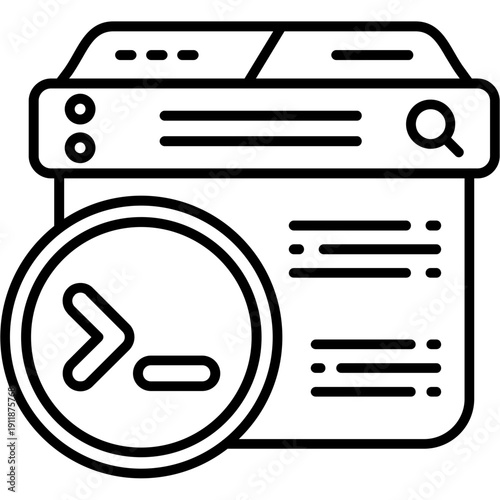 Console output Outline Icon