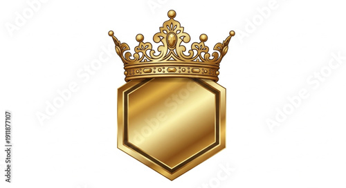 Golden Shield with Crown Emblem.