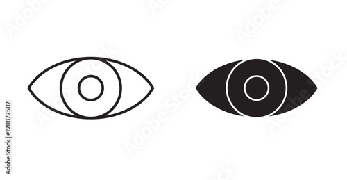 eye icon in black stroke and fill