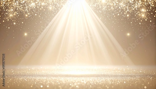 金のキラキラ背景とスポットライト