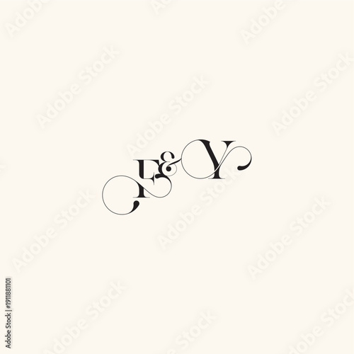 YF letter elegancy and beauty in one look wedding caligraphic logo with monogram concept