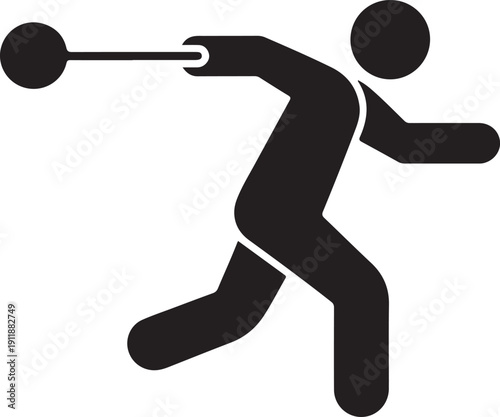 Hammer throw pictogram