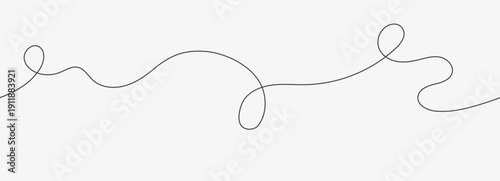 Thin curved line seamless pattern. Vector background