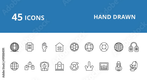 silhouettes of people working group of Happy people,icon set in line style.Icons Business Office Finance Marketing Shopping SEO Contact
