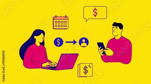 Payroll Salary Calculation Accounting System Animation
