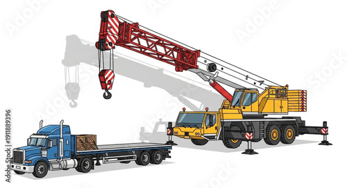 Heavy Duty Mobile Crane Truck.