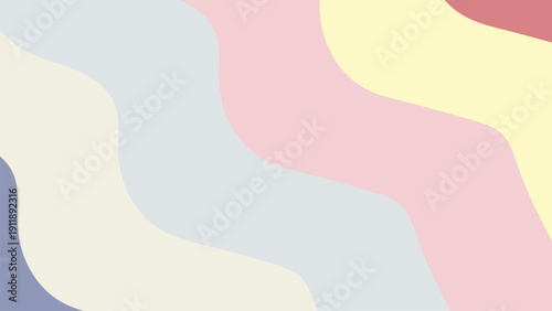 Wavy lines flowing gently across the screen in soft pastel hues and abstract shapes viewed from directly above