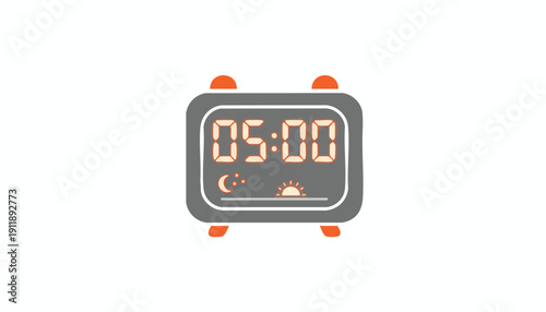 Achieving Peak Productivity with 5 AM Focus: Time Management Icon for Corporate Efficiency and Commitment