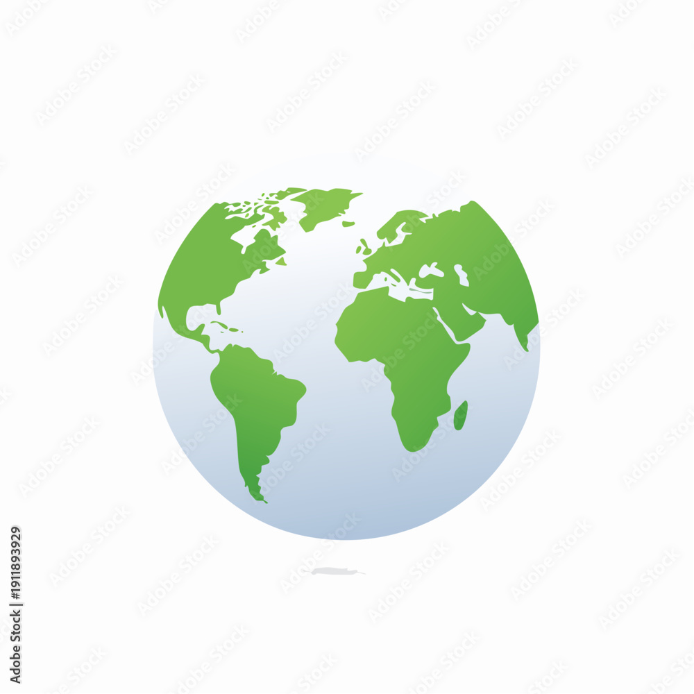 Obraz premium Flat Design World Globe Map Icon