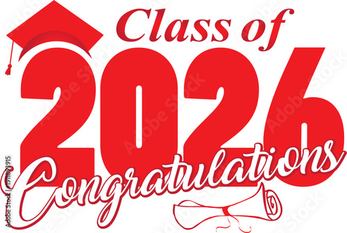red congrats class 2026a