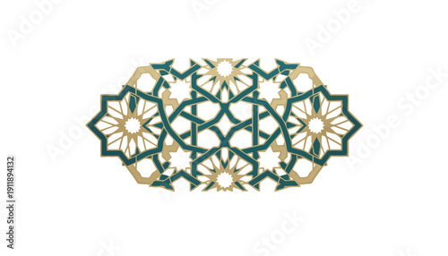Elite Teal and Gold Geometric Pattern Design for Luxury Brand Strategy and Global Business Connectivity