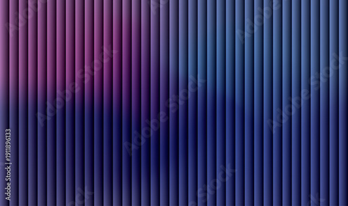 Abstract Vertical Ribbed Gradient Background | Deep Purple Blue Neon Glow Lines with Subtle Depth Effect Vector Illustration 