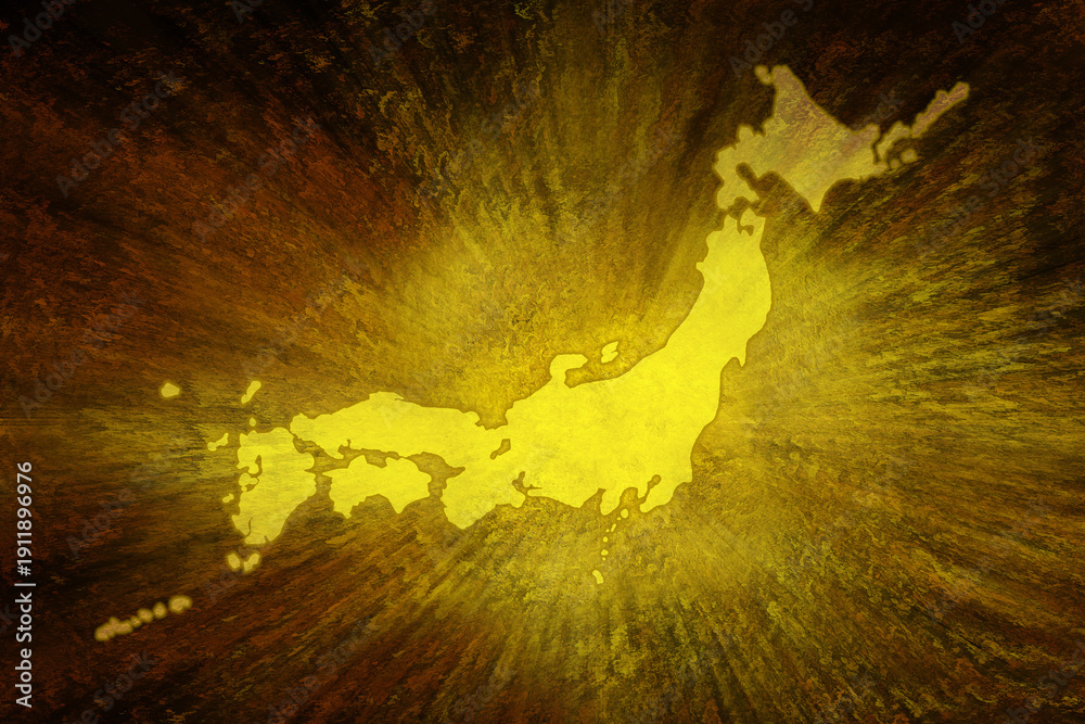 Photography Poster 黄金の国にジパングを象徴する金色のに輝く日本