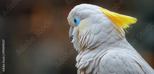 Wallpaper Mural Close-Up Portrait of Sulphur-Crested Cockatoo in Natural Green Background Torontodigital.ca