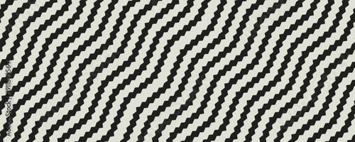 Lighting Zig Zag Pattern. Abstract Zigzag Stripe Black and White Background. Abstract Vector Thunder Bolt Texture. Geometric Flash Lighting Texture.