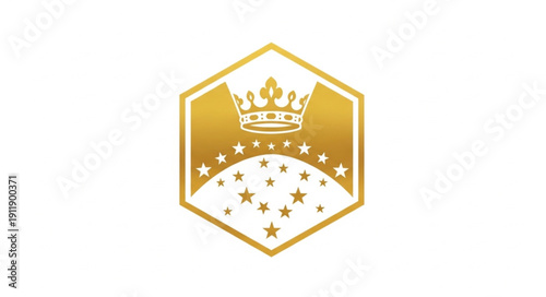 Luxury Gold Crown Badge Logo Emblem.