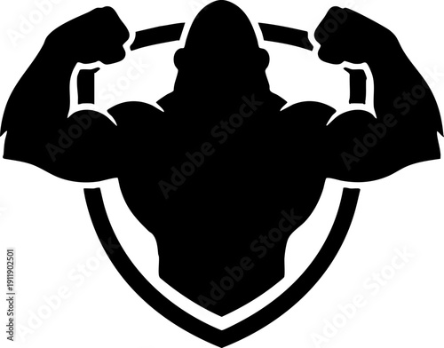 Fitness Bodybuilding Gym Logo Mascot Icon Graphic Design