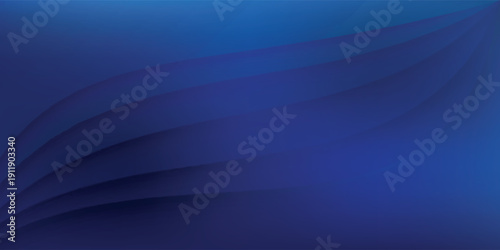 Abstract Blue Background with Dynamic Wavy Lines and Gradient Tones.