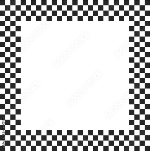 Square checkerboard frame vector illustration. Photo or picture template.