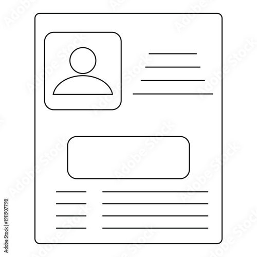 ID Card icon. Employee clerk card, driver license, Identification card, staff identification card symbol. Design for website and mobile app eps 10