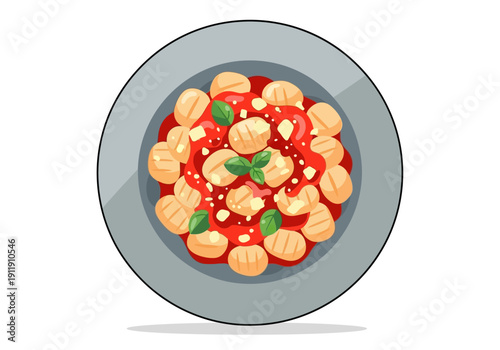 Delicious Gnocchi with Tomato Sauce and Basil, a Savory Italian Pasta Dish