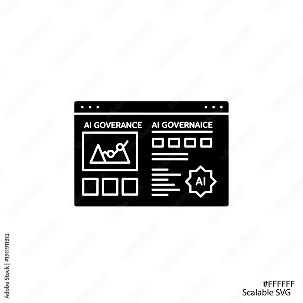 Obraz premium AI Governance User Interface Design Concept.