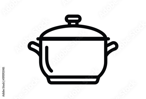  Line Drawing of a Pot with a Lid