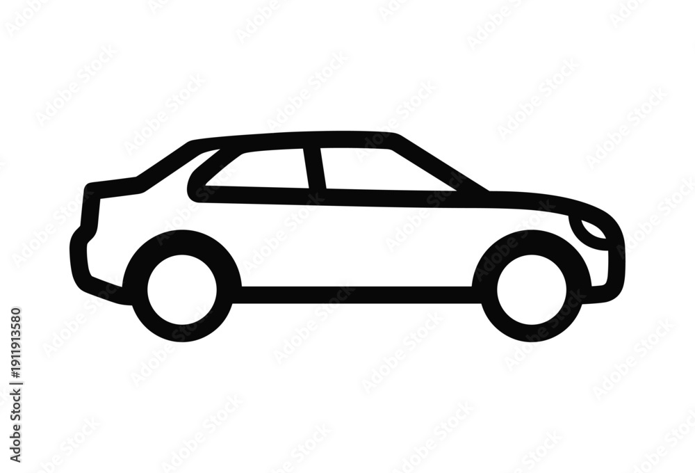 Fototapeta premium black and white car icon