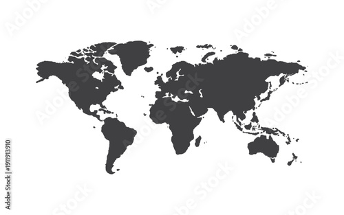 World Map Overlay Collection with Black Silhouette Design Featuring Simplified Continental Shapes for Geography, Education, and Global Graphic Projects