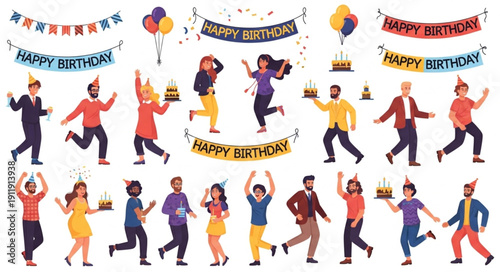 People Celebrating Happy Birthday Together.