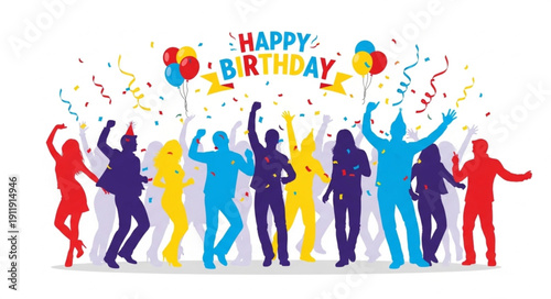 People Celebrating Happy Birthday Party.