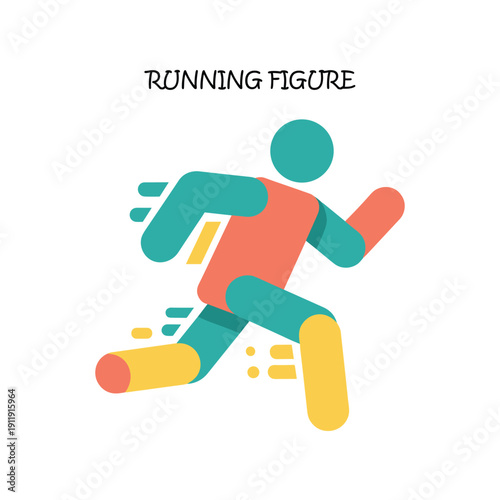  Running Figure Vector Design