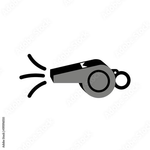 Graphic Illustration of a Sports Whistle Blowing Sound
