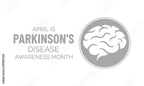 Vector illustration concept for April Parkinson s Disease Awareness Month, designed as a clean poster and banner template. Clean vector combining awareness ribbon and tulip.