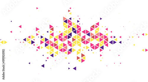 Colorful colourful modern minimalist mid century neo geometric mosaic triangle bauhaus style memphis seamless pattern abstract vector illustration