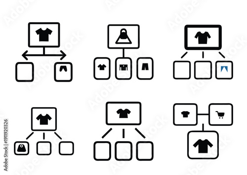 Visual representation of product categories and sales funnels in ecommerce websites