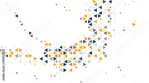 Colorful colourful modern minimalist mid century neo geometric mosaic triangle bauhaus style memphis seamless pattern abstract vector illustration