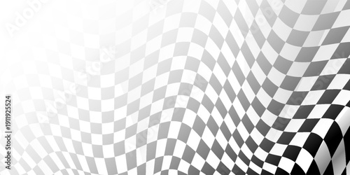 Black and white checkered rectangular frame. Square racing checkerboard pattern. Chessboard geometric pattern.