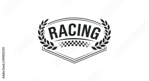 Racing Badge with Laurel Wreath.