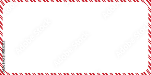 Candy cane frames. Christmas and New Year candy frame. Holiday x mas border. isolated on white background. Vector illustration. EPS 10 .