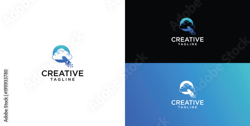 Digital technology logo icon vector. Q initial letter logo design.