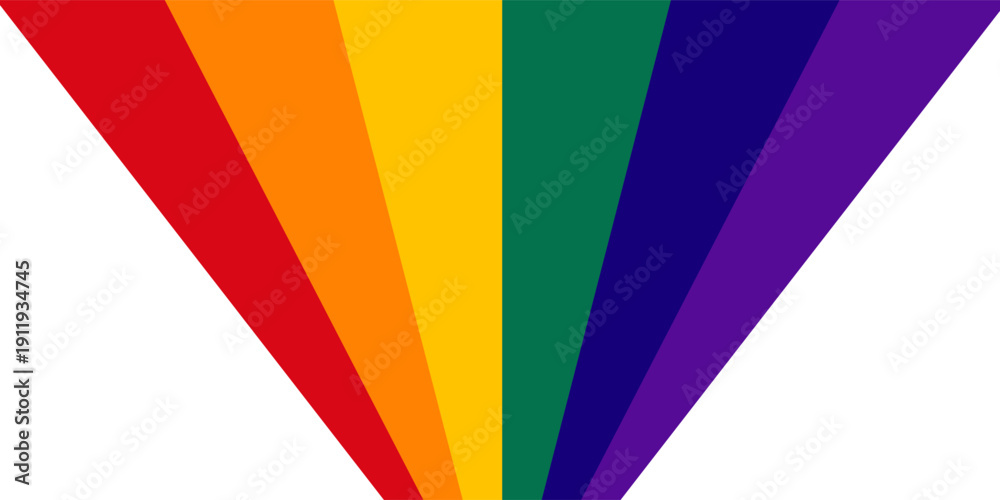 Obraz premium Abstract background of rainbow groovy Wavy Line design in retro 1970s hippie style. Abstract rainbow wave line background design in retro style. Rainbow. Samples of pride. Vector illustration.