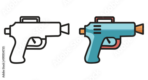 Modern nail gun illustration for construction projects