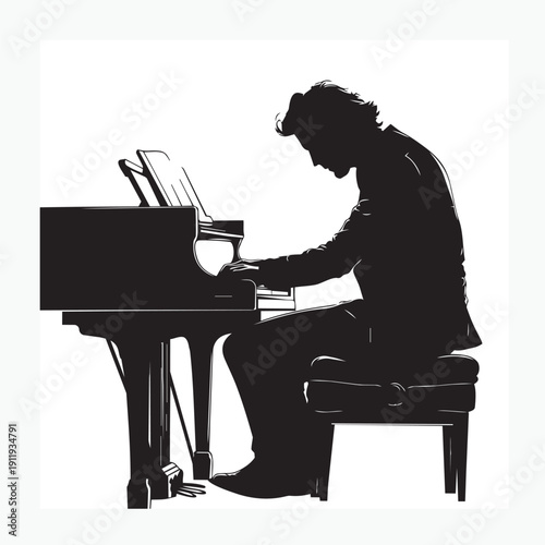 man playing piano