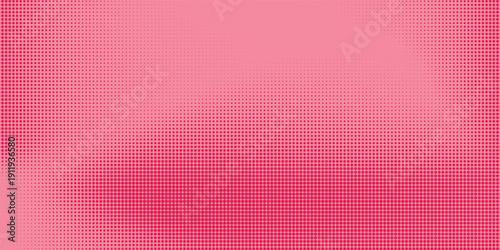 Bright pink and orange dot gradient backdrop, retro pop art halftone pattern, comic book inspired texture, modern horizontal layout for tech banner
