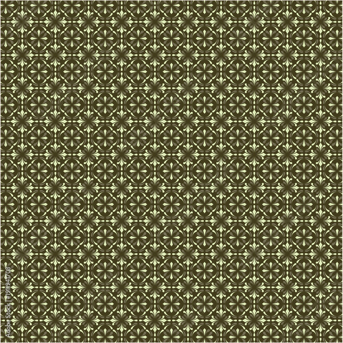 Elegant seamless geometric pattern featuring intricate classic motifs in dignified earthy tones, ideal for sophisticated backgrounds, formal textile designs, and distinguished graphic projects