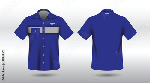 blue abstract background for short sleeve work shirt