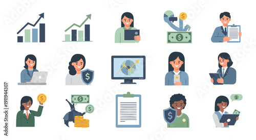 A cheerful businesswoman holds up a dollar coin, symbolizing financial success and achievement in professional settings.