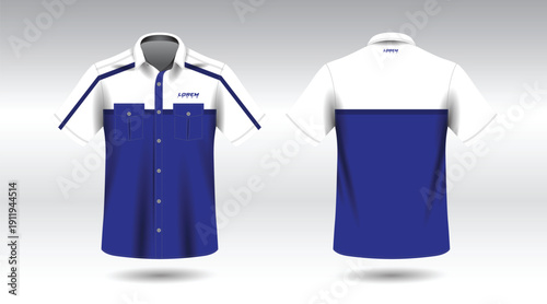 blue abstract background for short sleeve work shirt